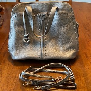 Gray leather Brighton purse